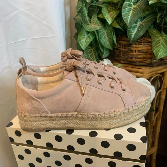 Sam Edelman Pink Carleigh Espadrille Suade Sneakers - Picture 7 of 12